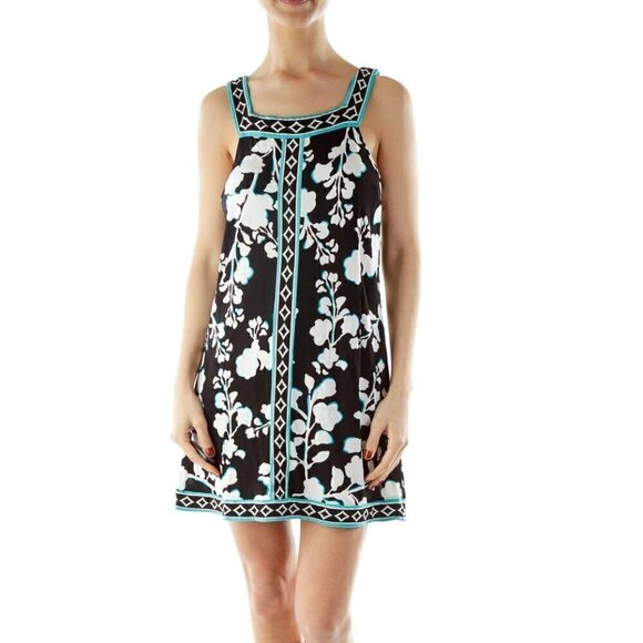 BCBG MaxAzria Black White Printed Day Dress - Picture 1 of 3